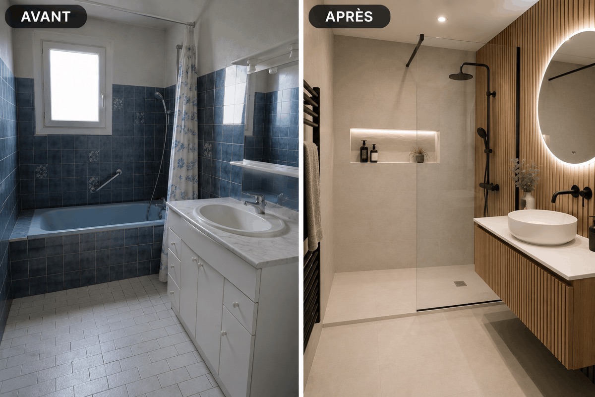 Rénovation complète de salle de bain à Angers